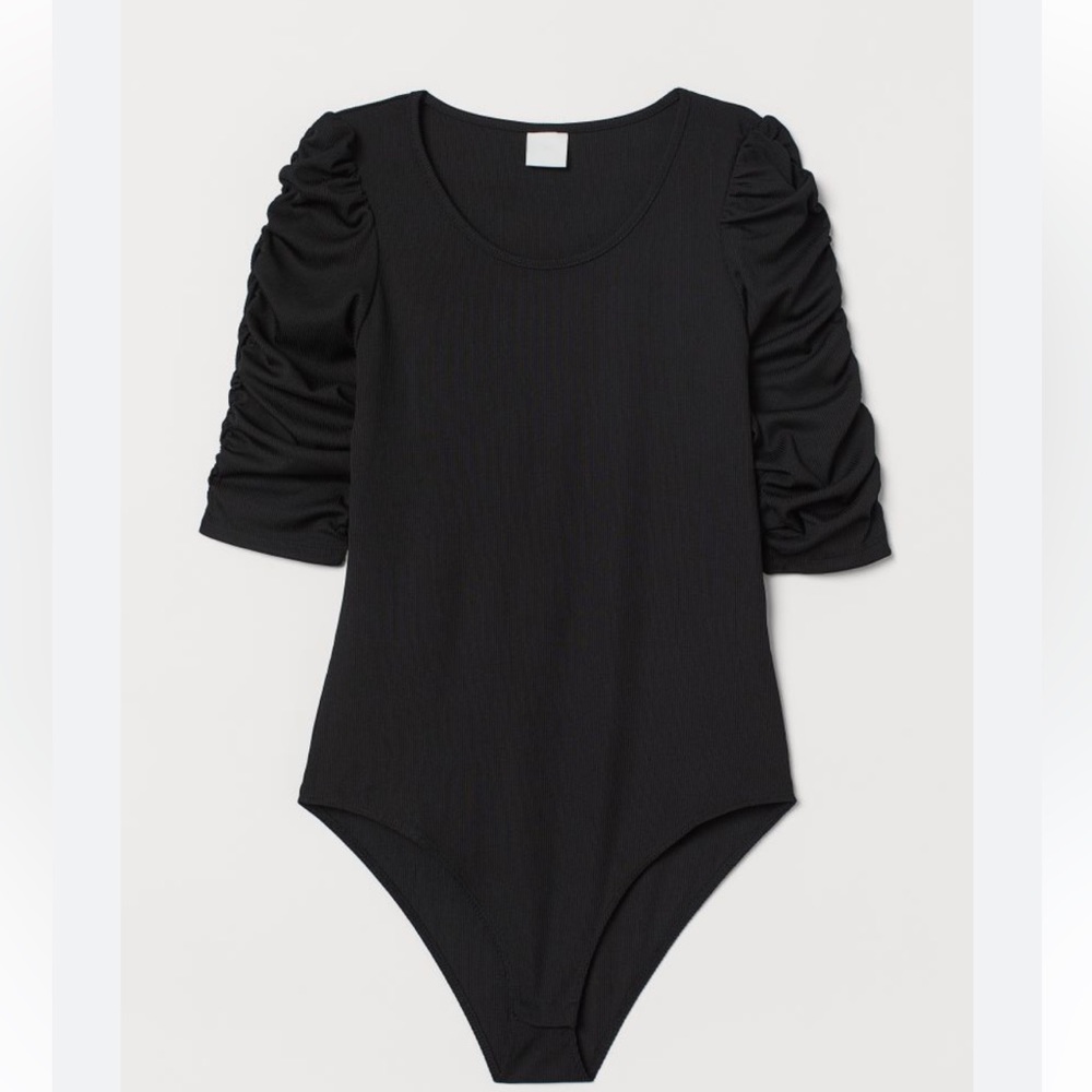 H&M Puff Sleeved Jersey Bodysuit
